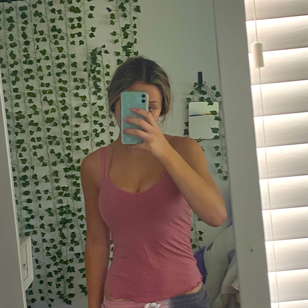 Pink Marshall’s tank top